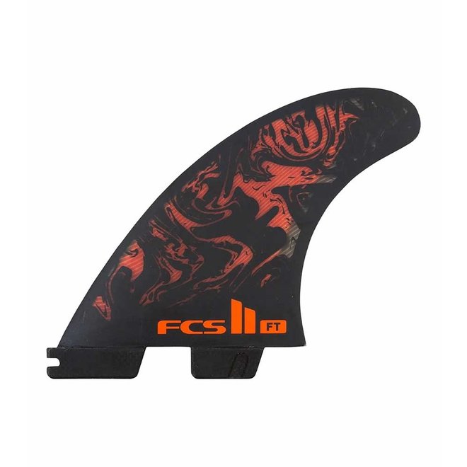 FCS II Filipe Toledo PC Black/Red Thruster Fins