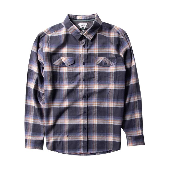 Vissla Men's Central Coast LS Flannel Graphite