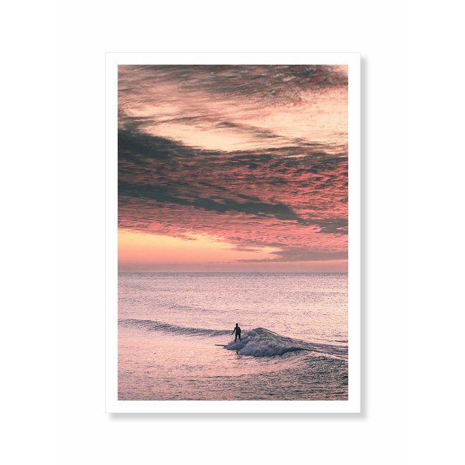 Jop Hermans Sunset Surf Ansichtkaart