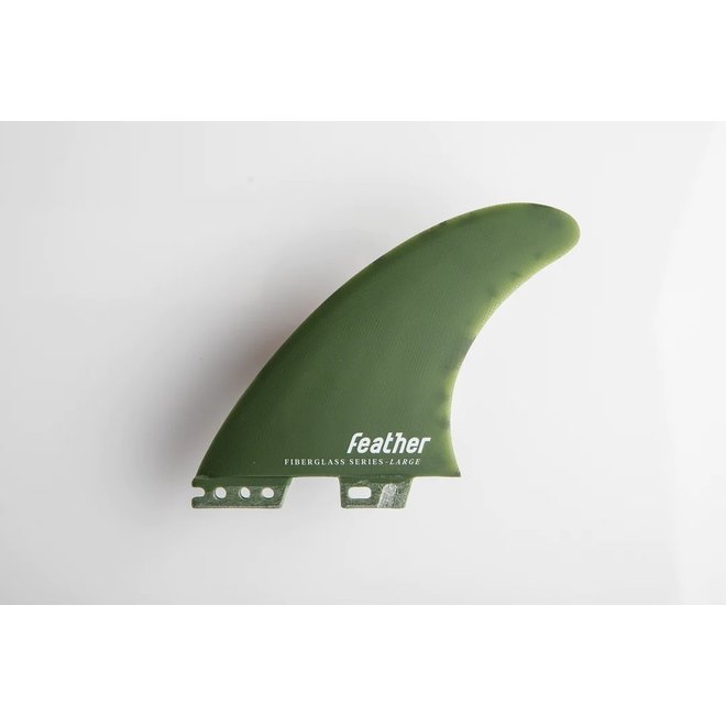 Feather Fins Click Tab Fiberglass Thruster Green