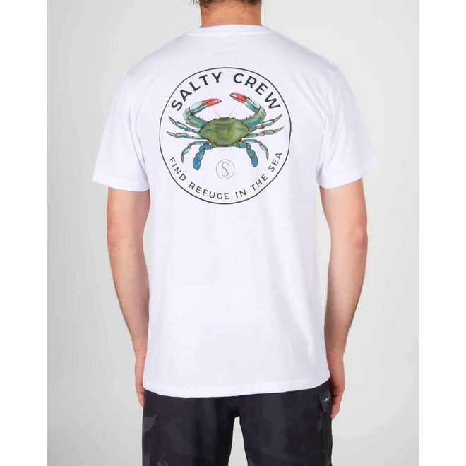 Salty Crew Heren Blue Crabber S/S Tee White