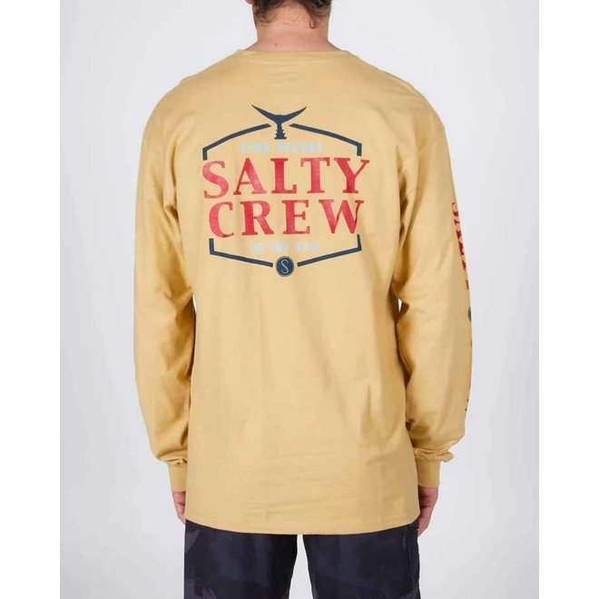 Salty Crew Heren Skipjack Premium L/S Tee Camel