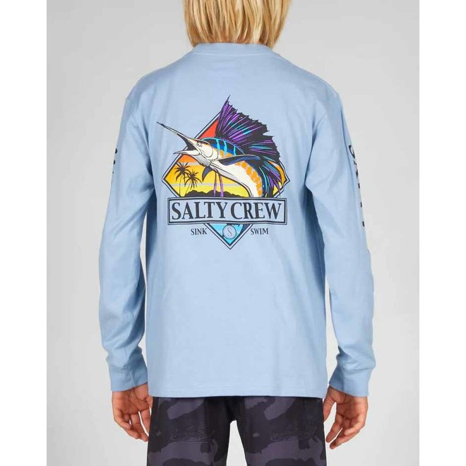 Salty Crew Boys Gone Sailin L/S Tee Marine Blue