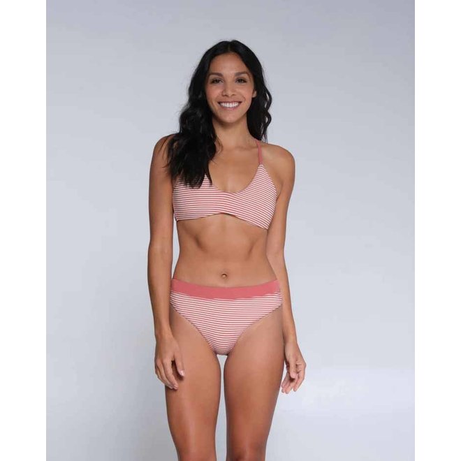 Salty Crew Dames Tandem Rev Bikini Bottom Rosewood