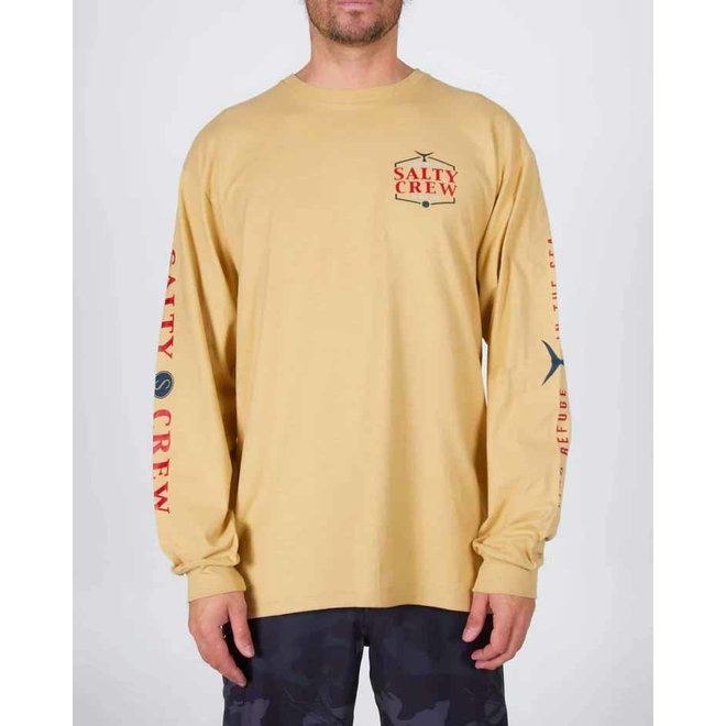 Salty Crew Heren Skipjack Premium L/S Tee Camel