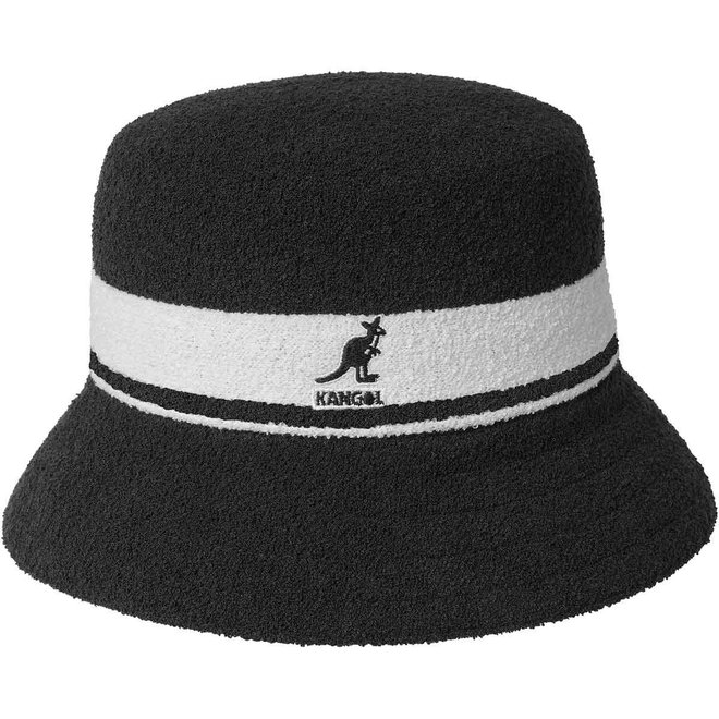 Kangol Bermuda Stripe Bucket Hat Black