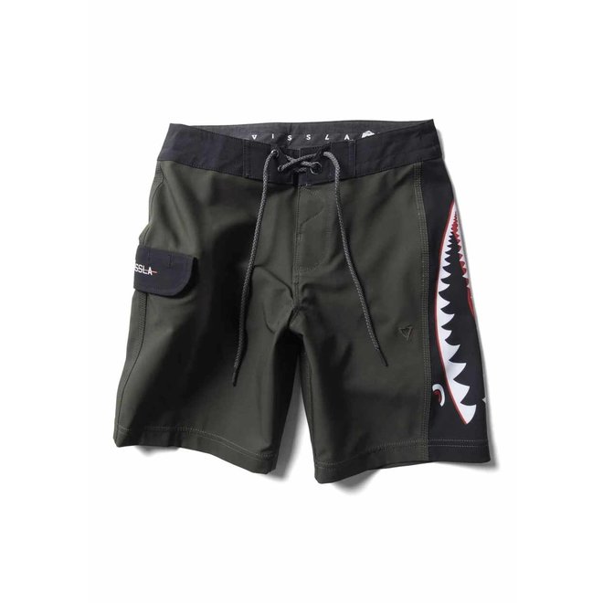 Vissla Warbird 17" Boys Boardshorts Tarp