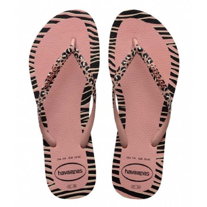 Havaianas Slim Animals Fashion Crocus Rose Slippers