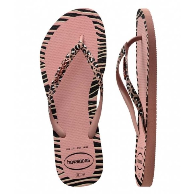 Havaianas Slim Animals Fashion Crocus Rose Slippers