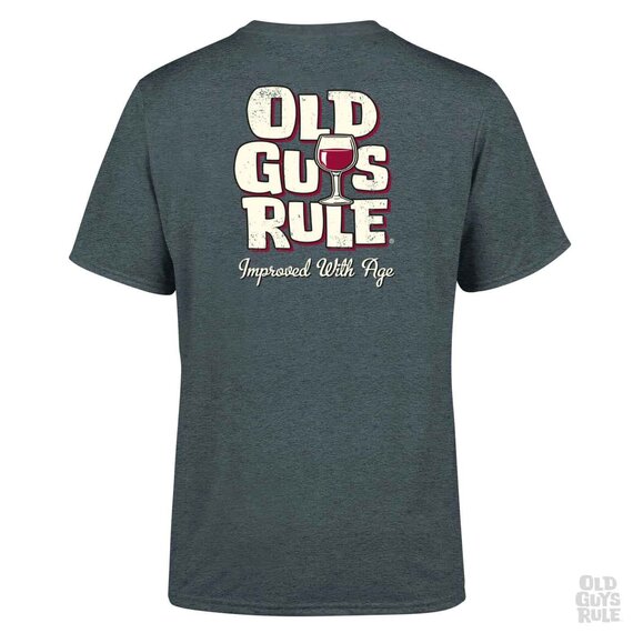 Old Guys Rule Improved With Age Tee Dark Heather
