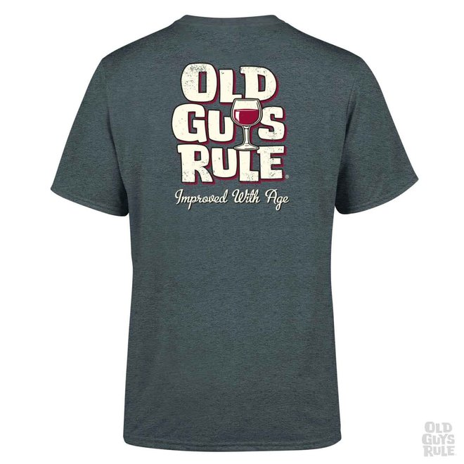 Old Guys Rule Improved With Age Tee Dark Heather