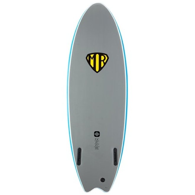 Ocean & Earth Ezi Rider Softtop Twin Fin 5'6" Dazzling Blue