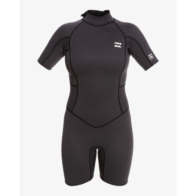 Billabong 2/2 Launch Dames Shorty Wetsuit Black