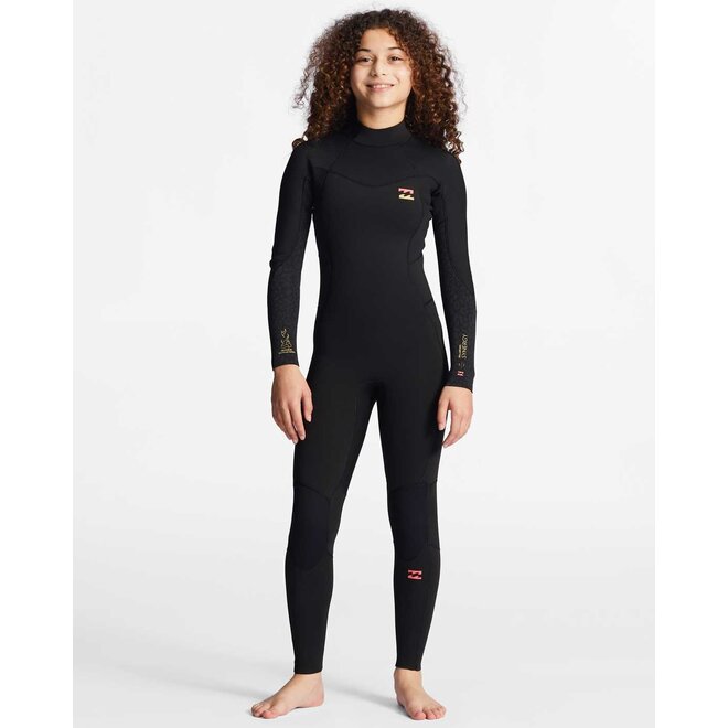 Billabong Teen Synergy 3/2 Summer Wetsuit Wild Black