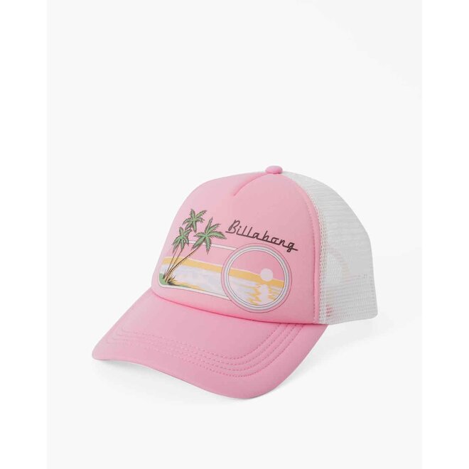 Billabong Across Waves Trucker Cap Pink Wink