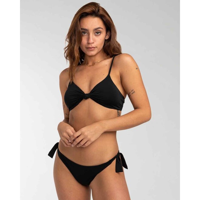 Billabong Dames Sol Searcher Tanga Bikini Bottom Black Pebble