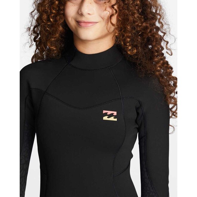 Billabong Teen Synergy 3/2 Summer Wetsuit Wild Black