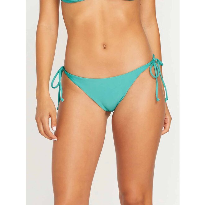 Volcom Dames Simply Seamless Tie Side Bikini Bottom Turquoise