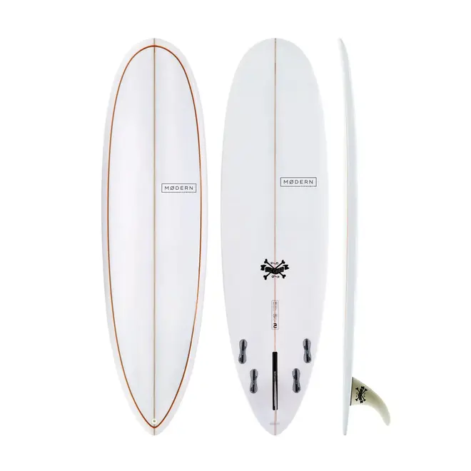 7'0 Modern Love Child PU - FCS II - 4 + 1 - Grey Org Pinlines