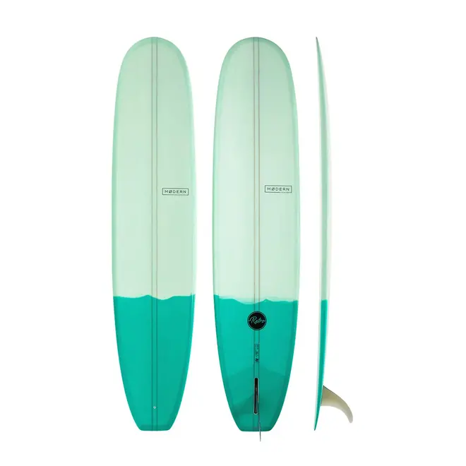 9'1 Modern Retro PU - Single Fin - Two Tone Green