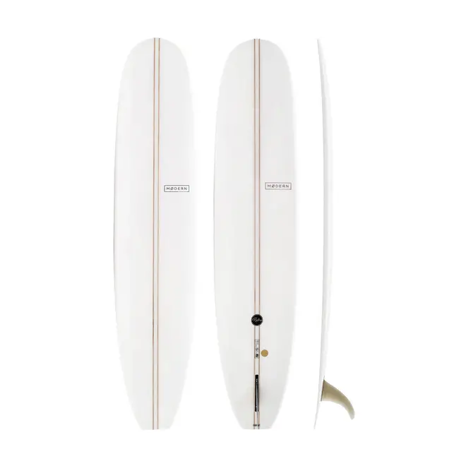 9'1 Modern Retro PU - Single Fin - Double Stringer Clear