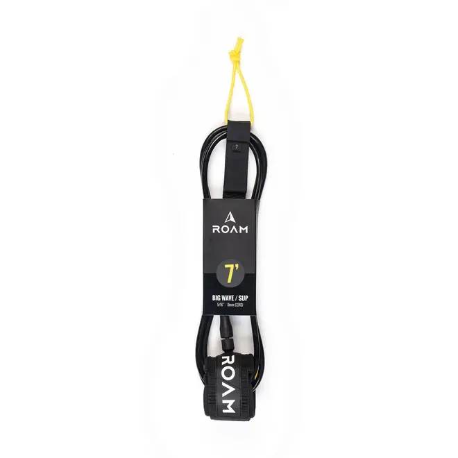 ROAM 7' Big Wave / SUP Leash Black (8mm)