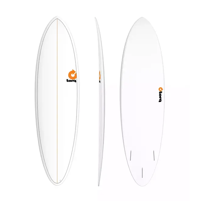 7'6 Torq Funboard - Futures - 3 Fin - White Pinline