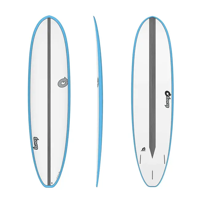 7'4 Torq Funboard V+ CS - Futures - 3 Fin - Blue Rail