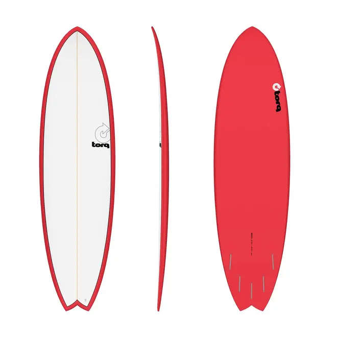 6'10 Torq Fish - Futures - 5 Fin - Red White Deck