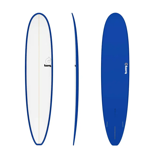9'0 Torq Longboard - Futures - 2 + 1 - Dark Blue White Deck