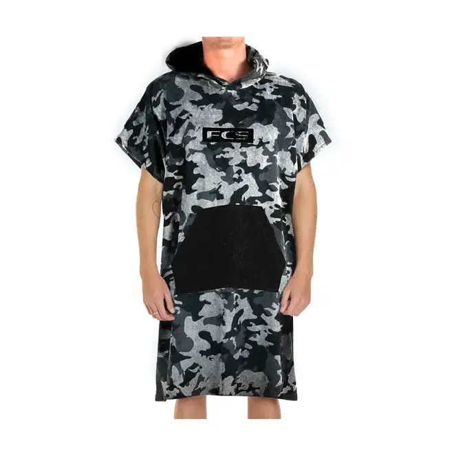 FCS Towel Poncho Grey Camo/Black