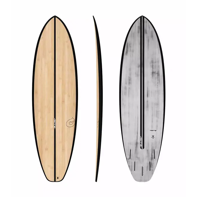 6'10 Torq BigBoy ACT - Futures - 5 Fin - Clear Bamboo Black Rails