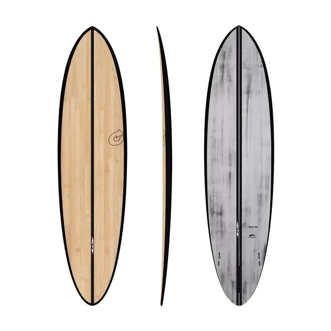 6'10 Torq Chopper ACT - FCS II - 2 + 1 - Clear Bamboo Black Rails