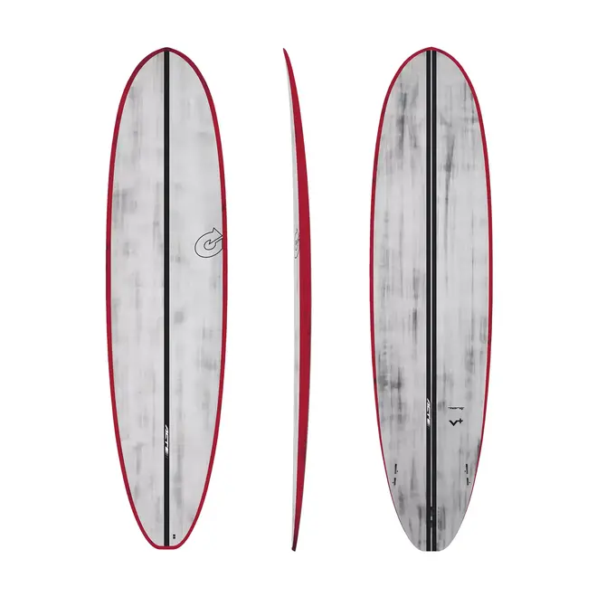 7'4 Torq V+ ACT - FCS II - 3 Fin - Brushed Red Rails