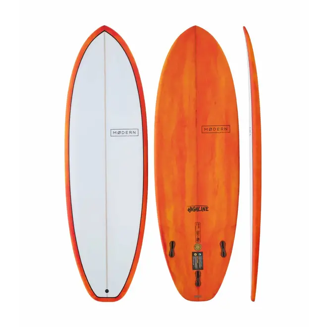 5'10 Modern Highline PU - FCS II - 3 Fin - Firestorm Tint