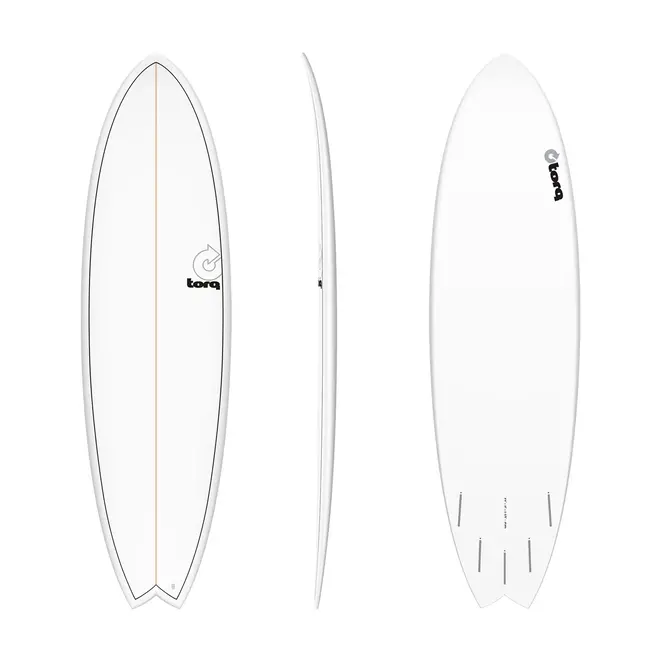 5'11 Torq Fish - Futures - 5 Fin - White Pinline