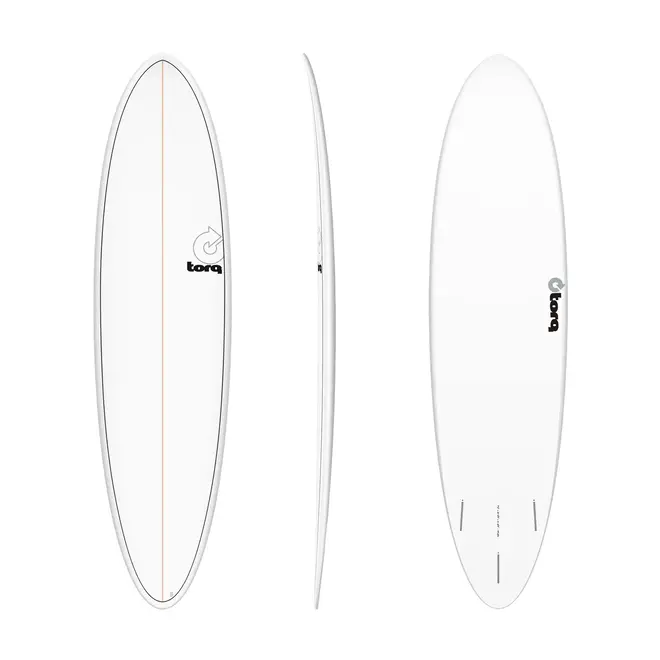 7'6 Torq Funboard - Futures - 3 Fin - White Pinline