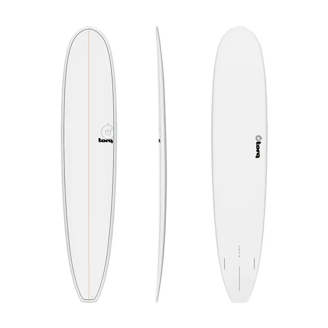 9'6 Torq Longboard - Futures - 2 + 1 - White Pinline