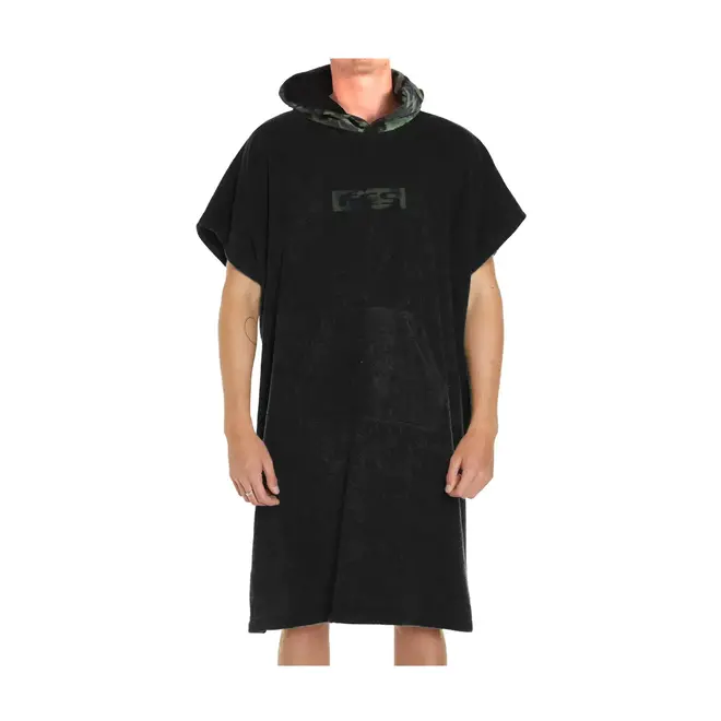 FCS Towel Poncho Black/Army Camo