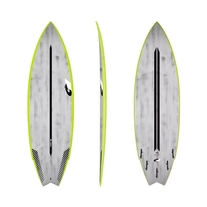 5'10 Torq GoKart ACT - FCS II - 5 Fin - Brushed Green Rails