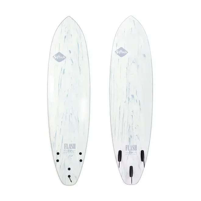 6'6 Softech Flash Eric Geiselman - FCS II - 3 Fin - White Marble