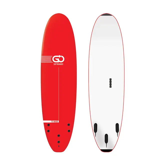 7'0 GO Softboard Wide Body School and Rental - 3 Fin - Red