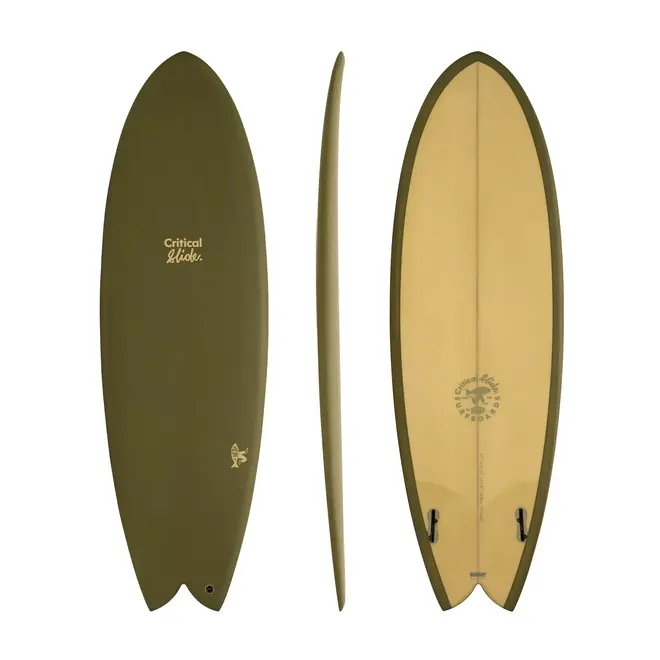 5'7 Critical Slide Angler PU - FCS II - 2 Fin - Artichoke