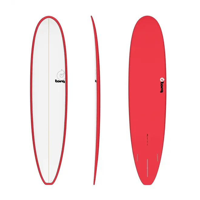 8'6 Torq Longboard - Futures - 3 Fin - Red White Deck