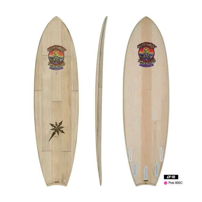 6'1 Sunova Moon Tail CF Morphlex Team - Futures - 5 Fin - Pink