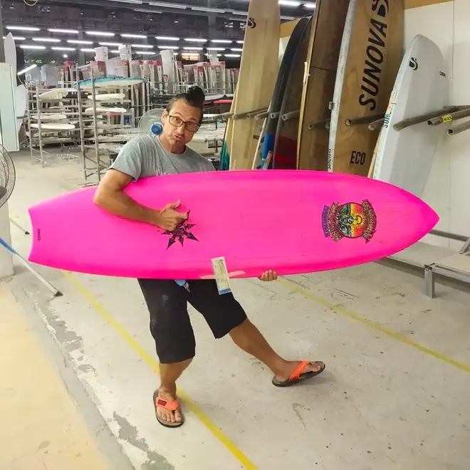 6'1 Sunova Moon Tail CF Morphlex Team - Futures - 5 Fin - Pink