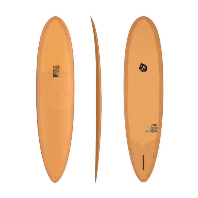 7'6 Suns Juicy Beetle Tec-2 Standard - Futures - 2 + 1 - Orange Burst