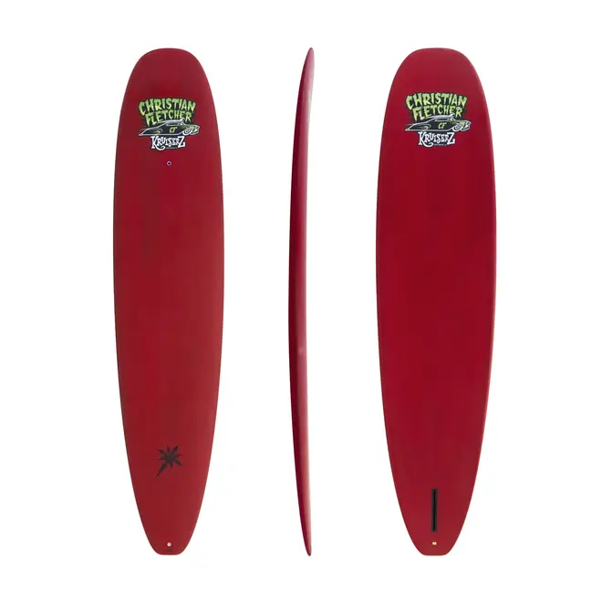 9'1 Sunova Herbie CF Balsaflex Standard - US Box - Single Fin - Red