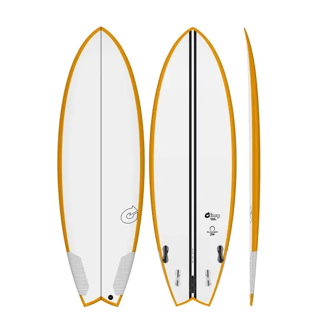 5'8 Torq Summer Fish TEC - FCS II - 5 Fin - Orange Rail