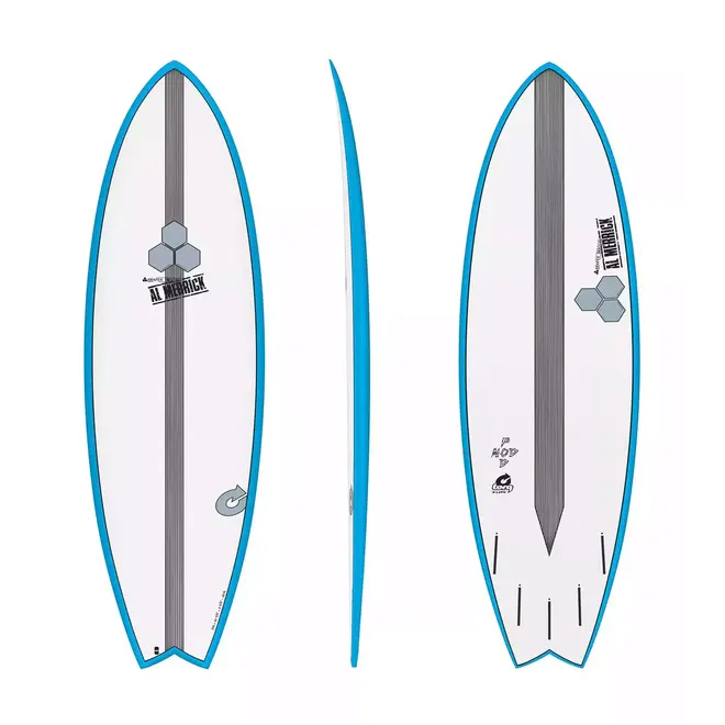 5'6 Channel Islands Pod Mod - Torq X-Lite - Futures - 5 Fin - Blue